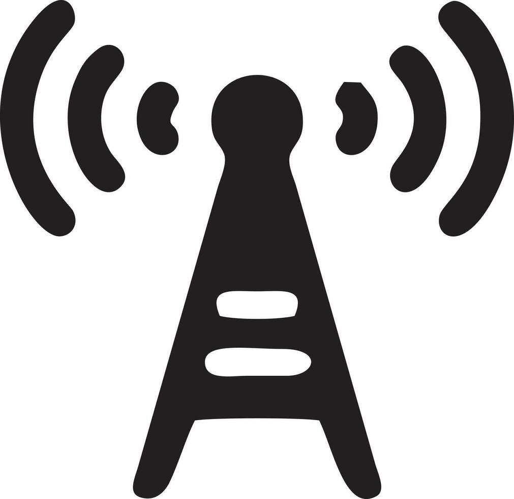 signal kommunikation information förbindelse trådlös ikon symbol vektor bild, illustration av de nätverk wiFi i svart bild. eps 10