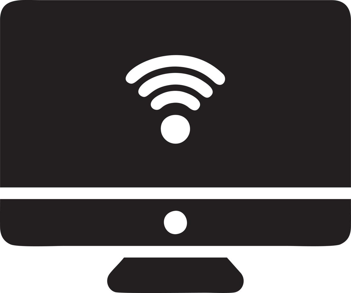 Signal Kommunikation Information Verbindung kabellos Symbol Symbol Vektor Bild, Illustration von das Netzwerk W-lan im schwarz Bild. eps 10