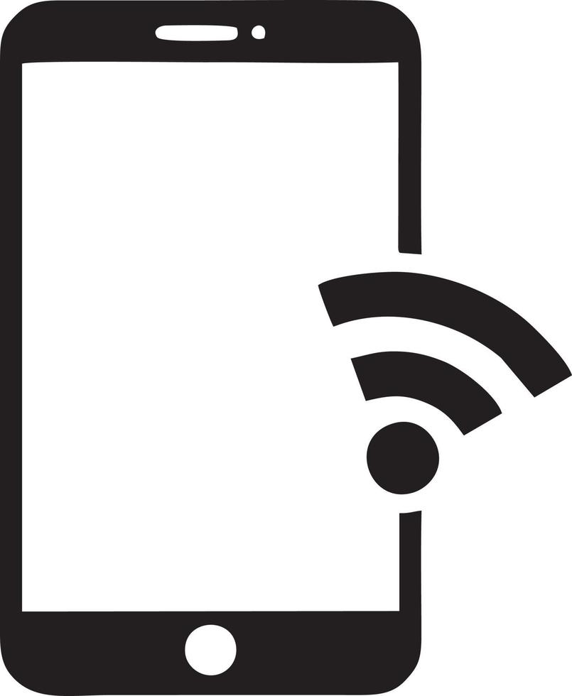 Signal Kommunikation Information Verbindung kabellos Symbol Symbol Vektor Bild, Illustration von das Netzwerk W-lan im schwarz Bild. eps 10