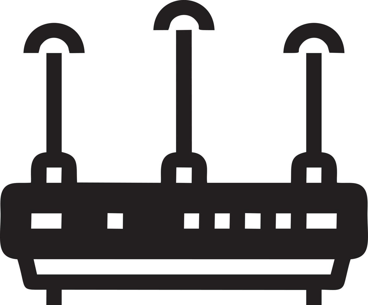 Signal Kommunikation Information Verbindung kabellos Symbol Symbol Vektor Bild, Illustration von das Netzwerk W-lan im schwarz Bild. eps 10