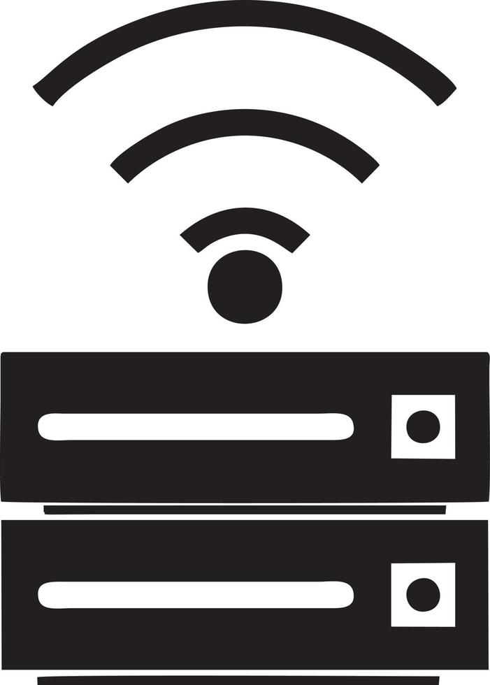 signal kommunikation information förbindelse trådlös ikon symbol vektor bild, illustration av de nätverk wiFi i svart bild. eps 10