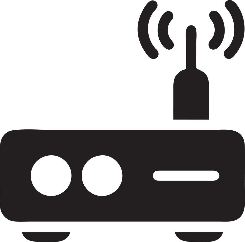 Signal Kommunikation Information Verbindung kabellos Symbol Symbol Vektor Bild, Illustration von das Netzwerk W-lan im schwarz Bild. eps 10