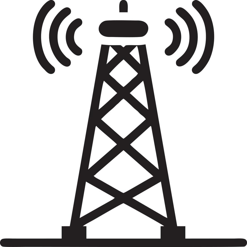 Signal Kommunikation Information Verbindung kabellos Symbol Symbol Vektor Bild, Illustration von das Netzwerk W-lan im schwarz Bild. eps 10