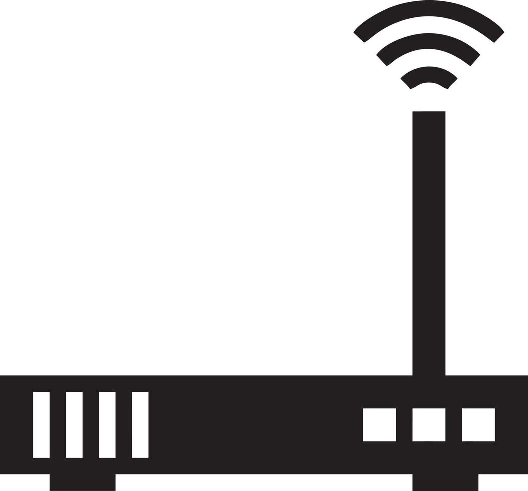 Signal Kommunikation Information Verbindung kabellos Symbol Symbol Vektor Bild, Illustration von das Netzwerk W-lan im schwarz Bild. eps 10