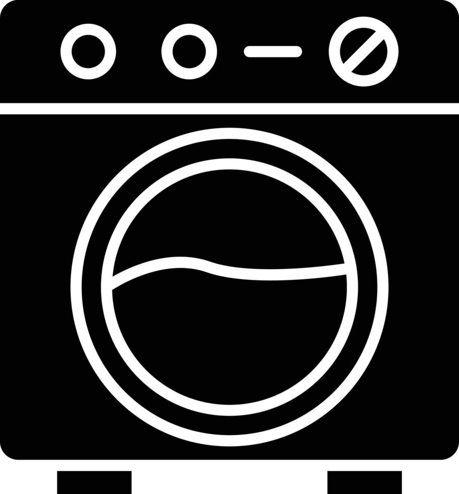 vektor design tvättning maskin ikon stil