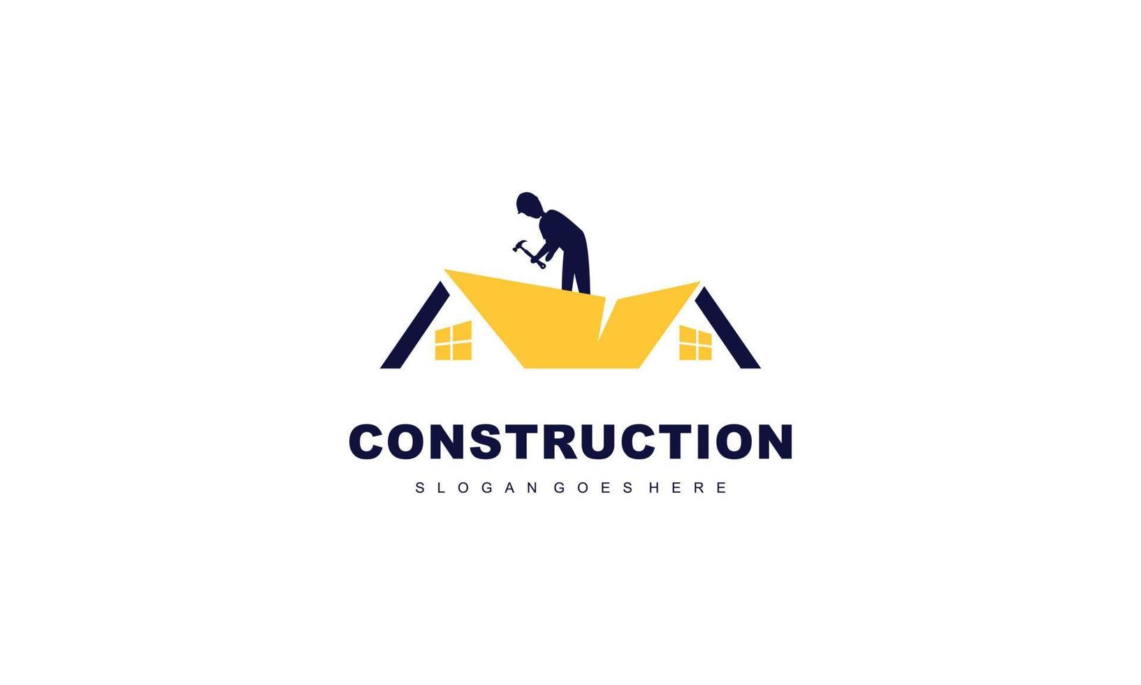Zuhause Konstruktion Unternehmen Logo Vektor