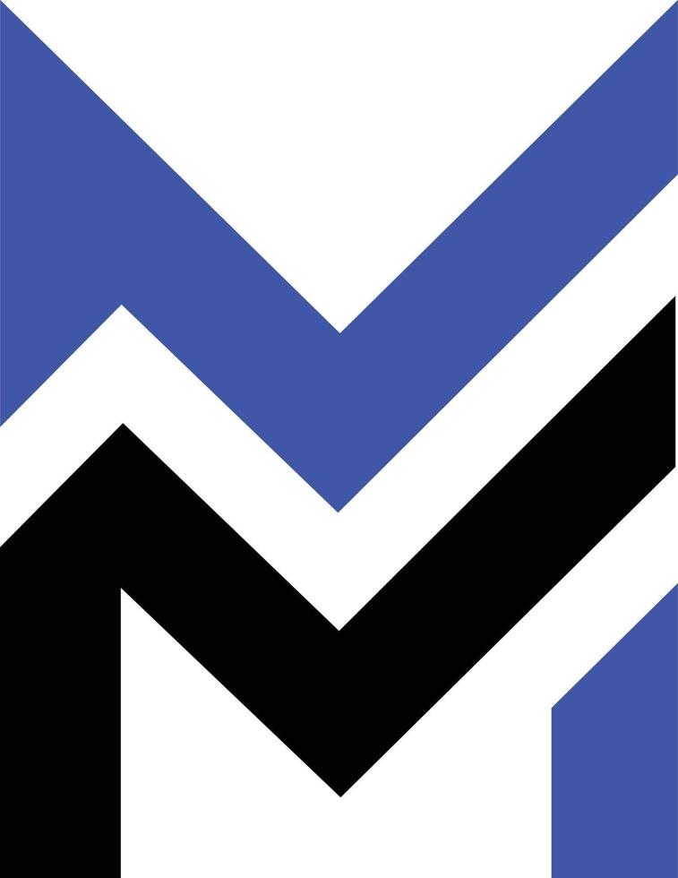 modern mm logotyp vektor