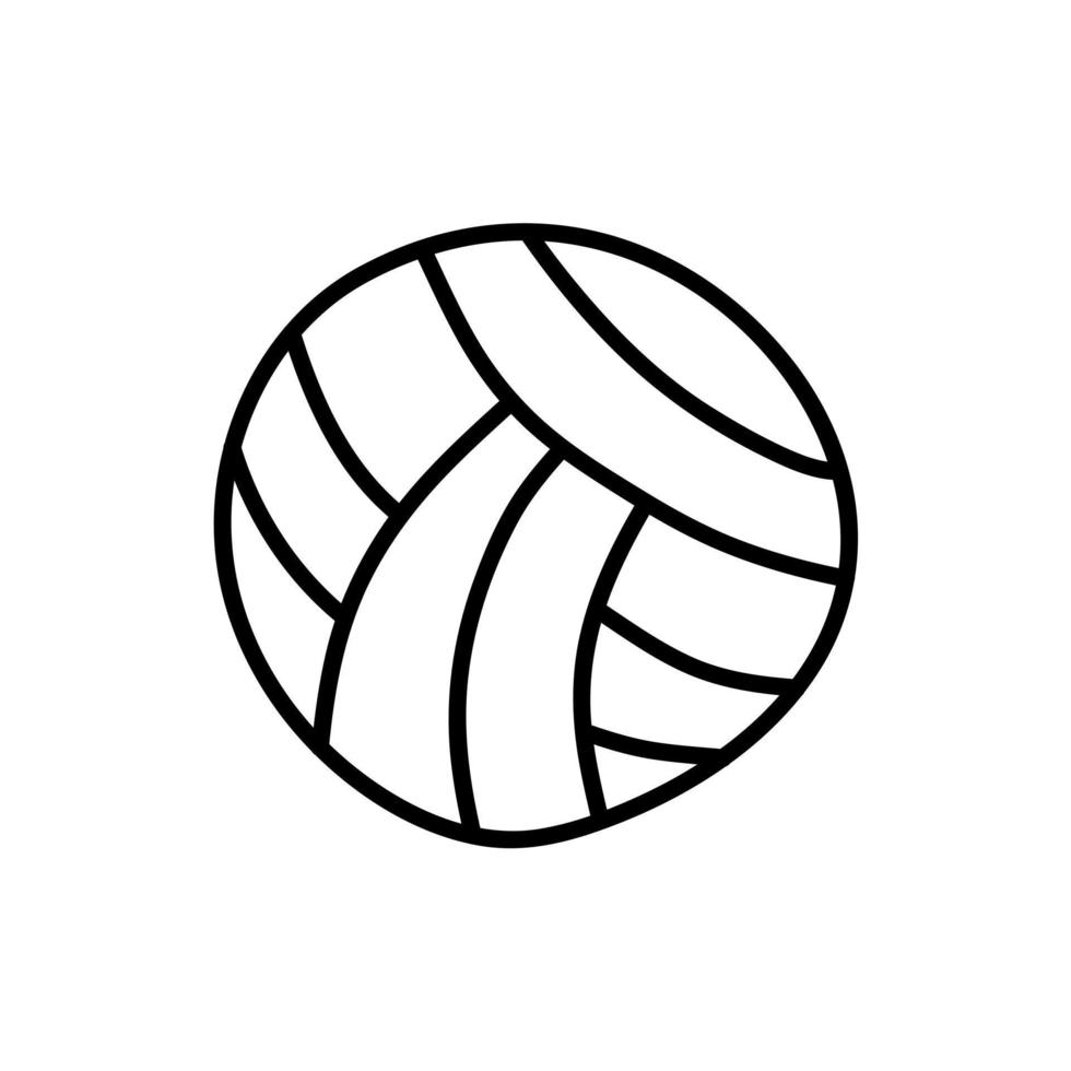 volleyboll boll dragen vektor klotter illustration. tecknad serie volleyboll boll. sporter Utrustning. isolerat på vit bakgrund. hand dragen enkel element. vektor illustration