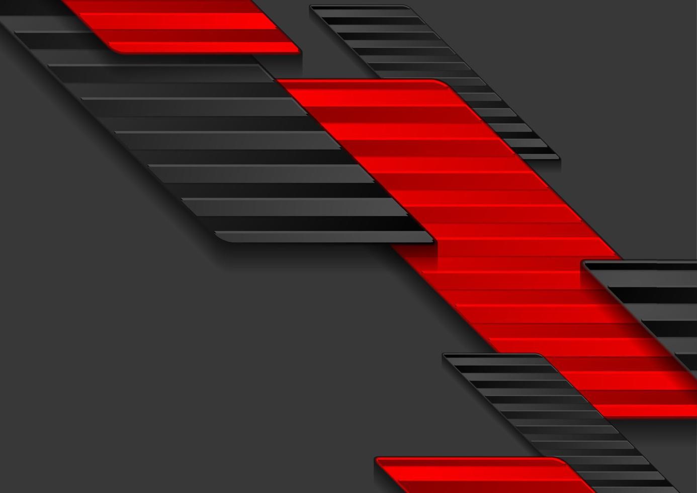 svart röd abstrakt geometrisk tech vektor bakgrund