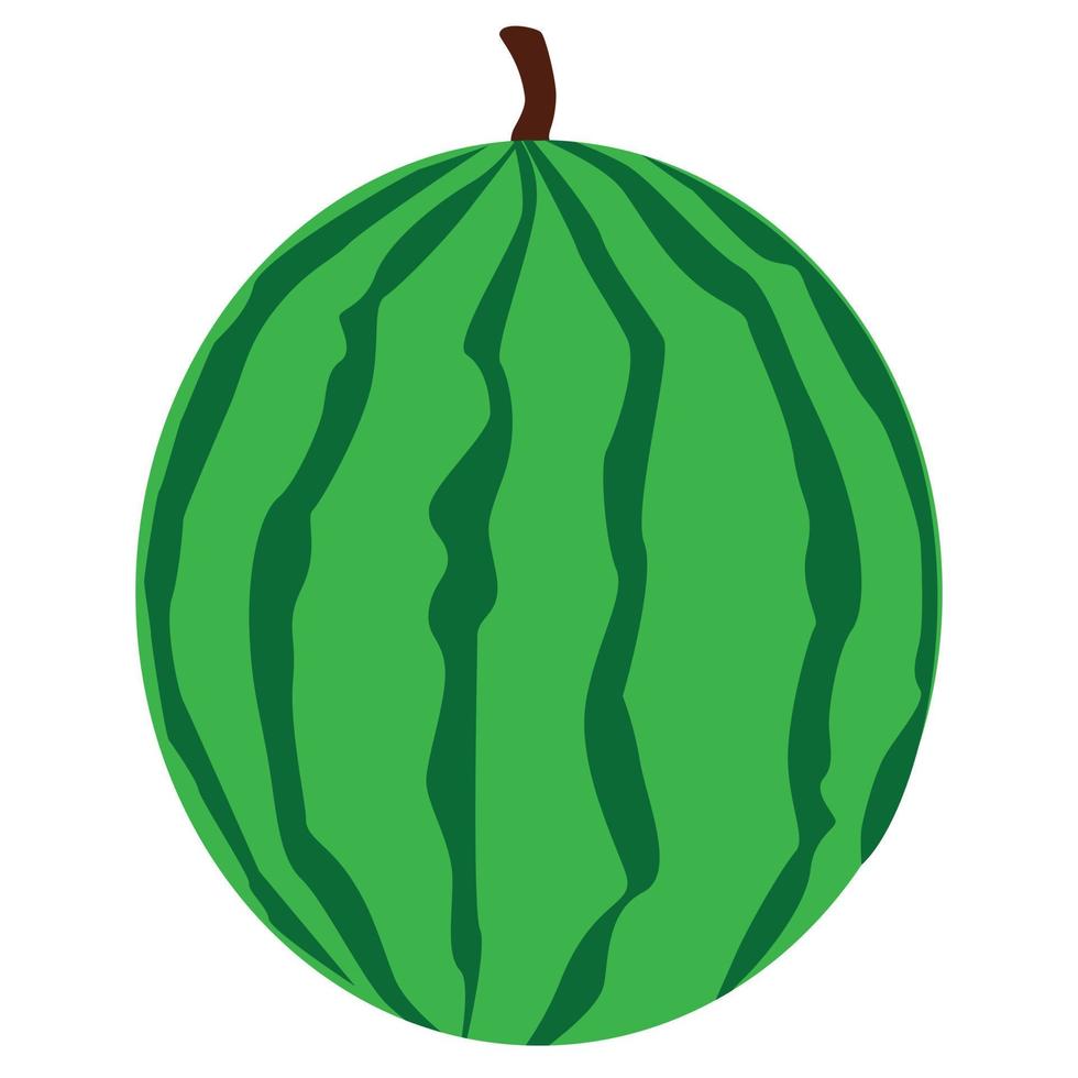 isolerat vattenmelon ikon på en vit bakgrund, vektor illustration.