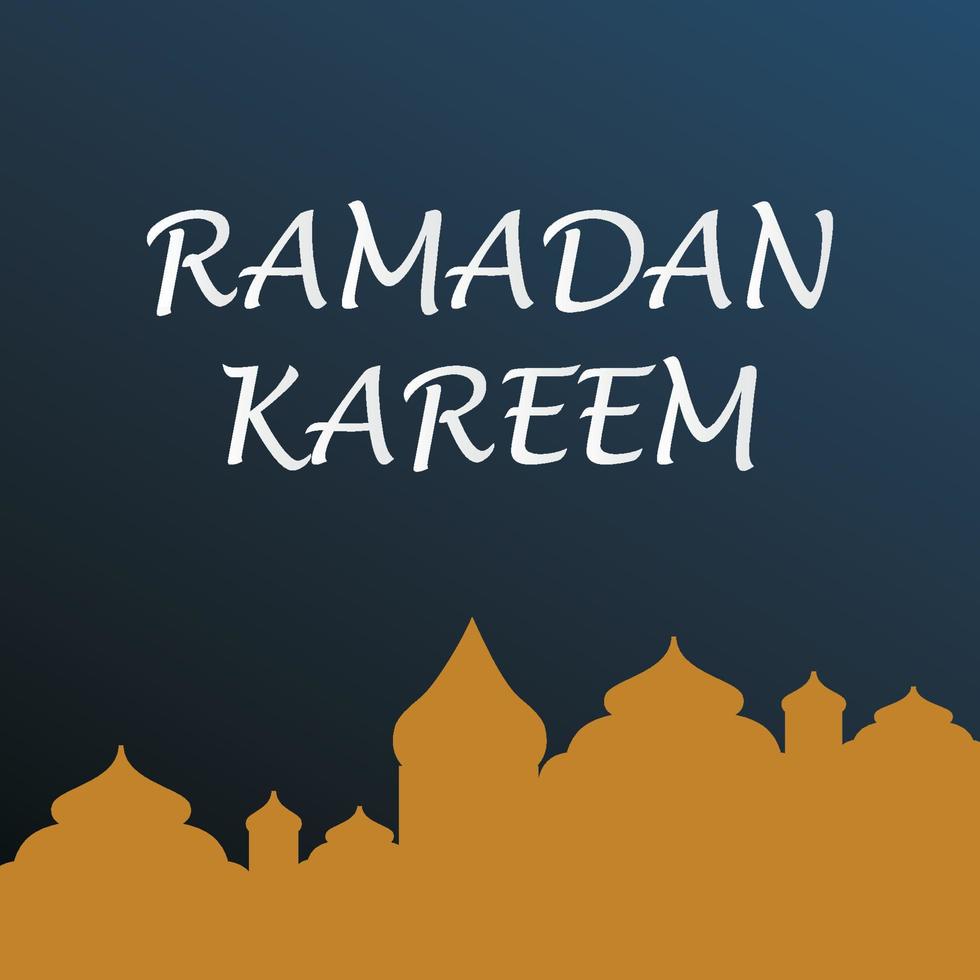 Ramadan kareem islamisch Gruß Karte Hintergrund Vektor Illustration. das heilig Monat von das Muslim Gemeinschaft.