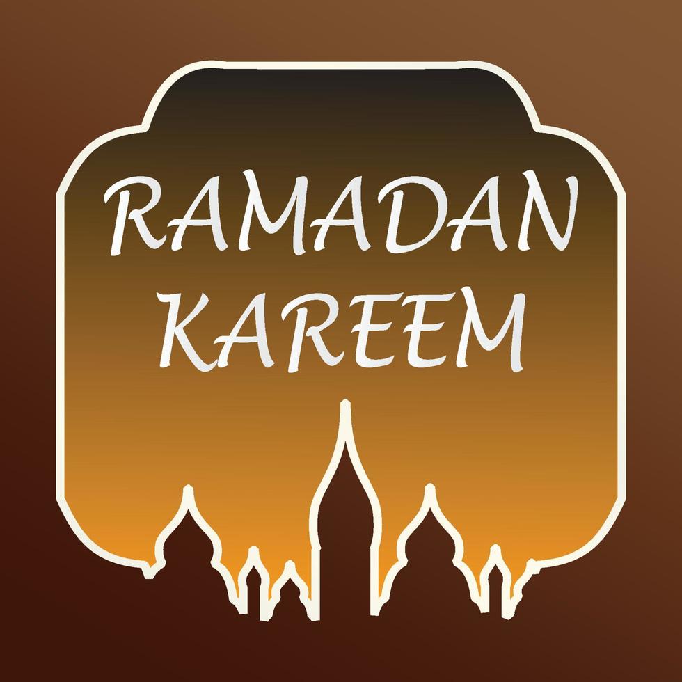 Ramadan kareem islamisch Gruß Karte Hintergrund Vektor Illustration. das heilig Monat von das Muslim Gemeinschaft.