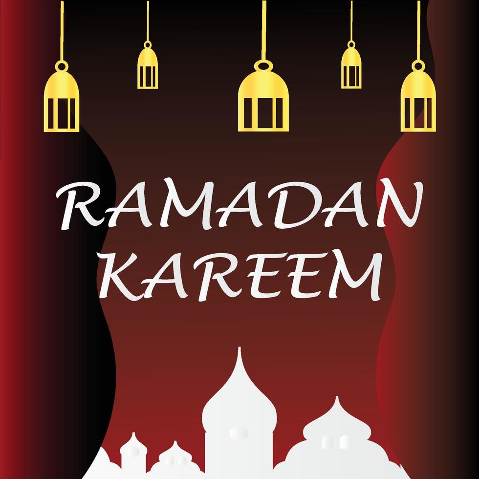 Ramadan kareem islamisch Gruß Karte Hintergrund Vektor Illustration. das heilig Monat von das Muslim Gemeinschaft.