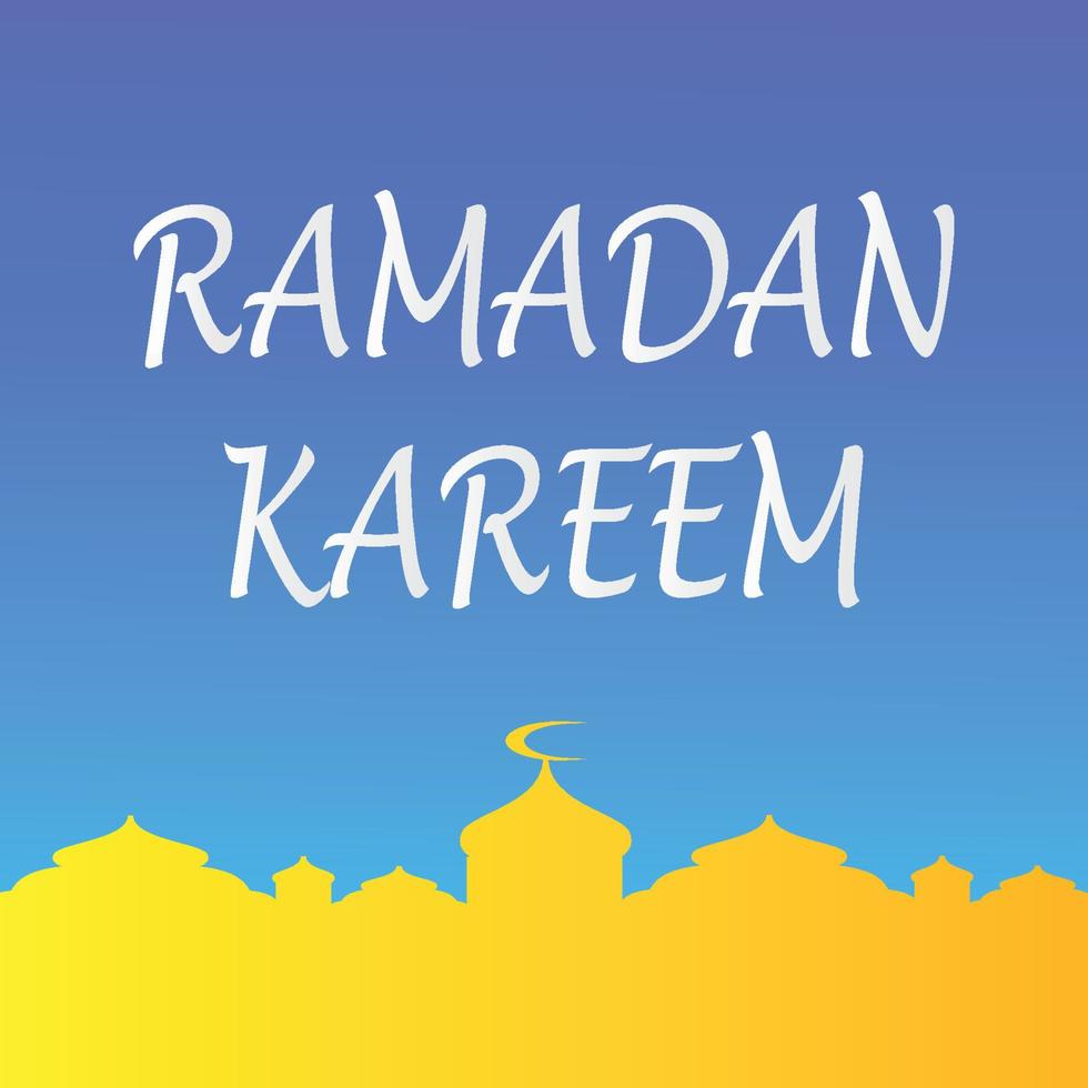 ramadan kareem islamic hälsning kort bakgrund vektor illustration. de helig månad av de muslim gemenskap.