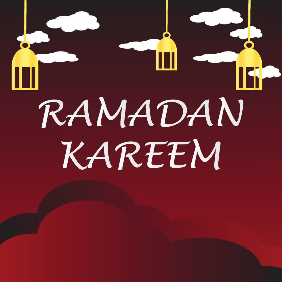 Ramadan kareem islamisch Gruß Karte Hintergrund Vektor Illustration. das heilig Monat von das Muslim Gemeinschaft.