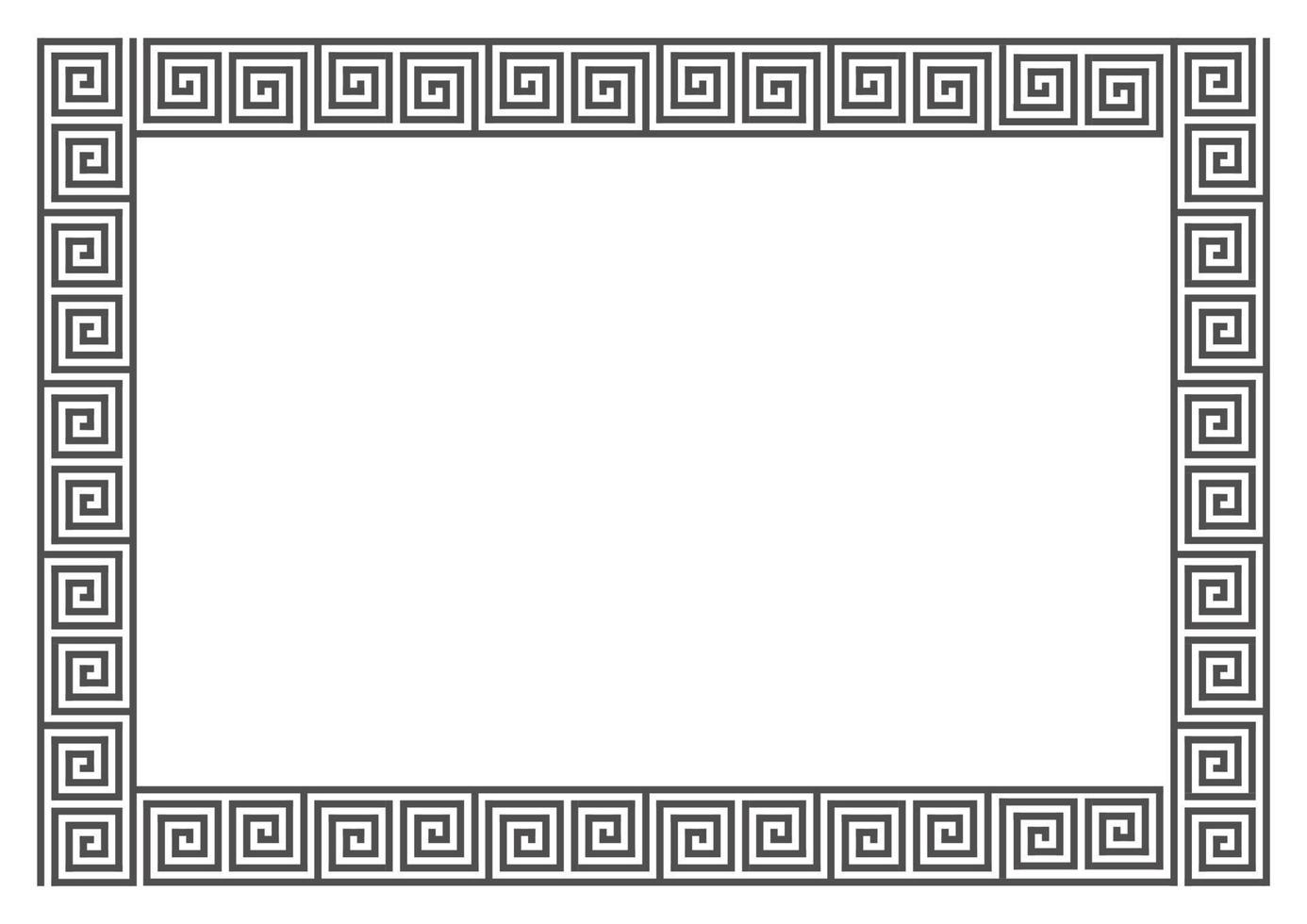 grekisk ram mönster. roman nyckel gräns. gammal slingra sig vektor rektangel prydnad. geometrisk oroa sömlös dekoration