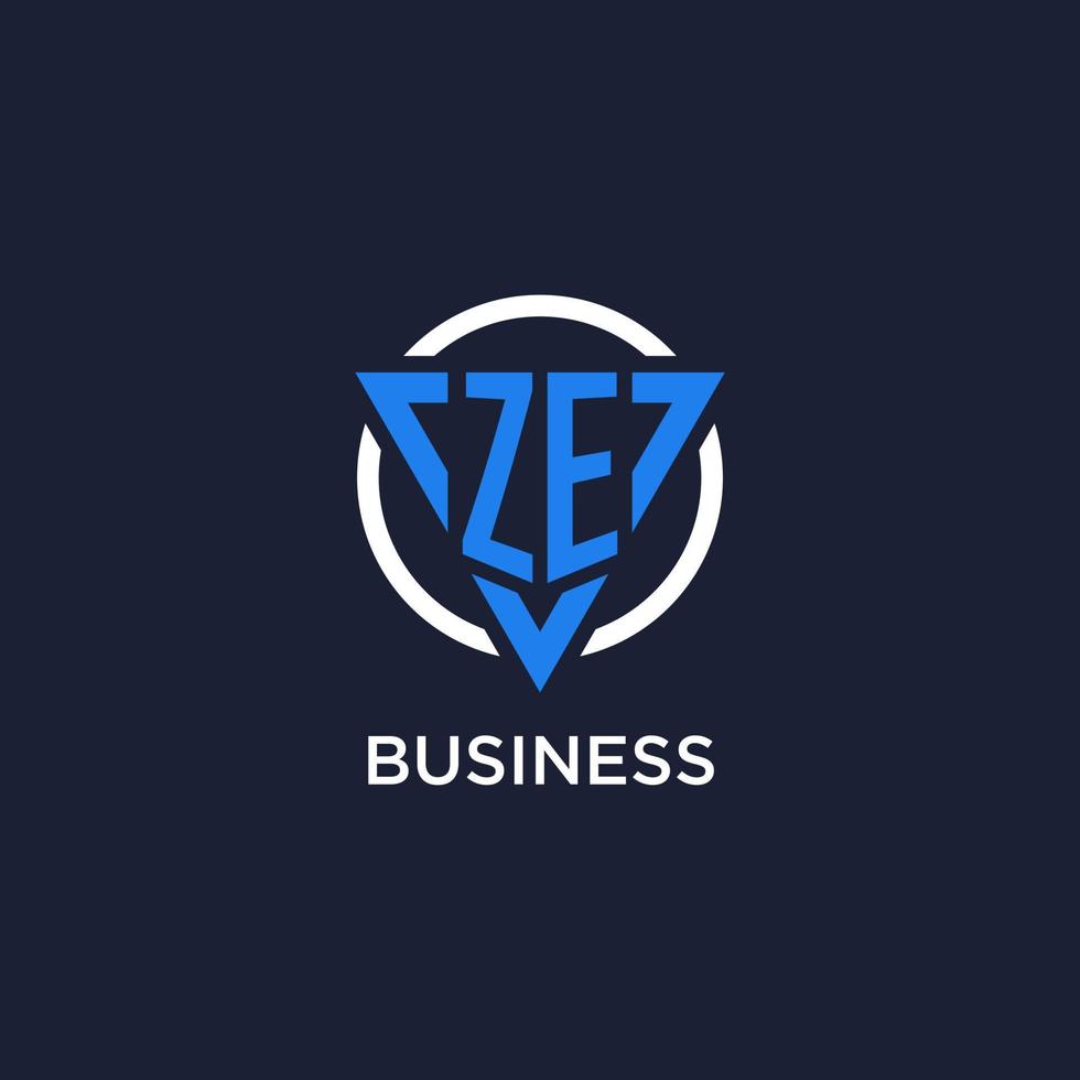 z Monogramm Logo mit Dreieck gestalten und Kreis Design Elemente vektor