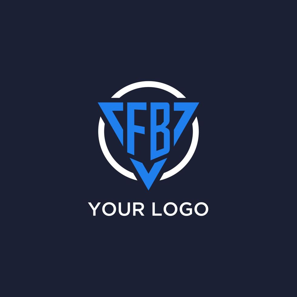 fb monogram logotyp med triangel form och cirkel design element vektor