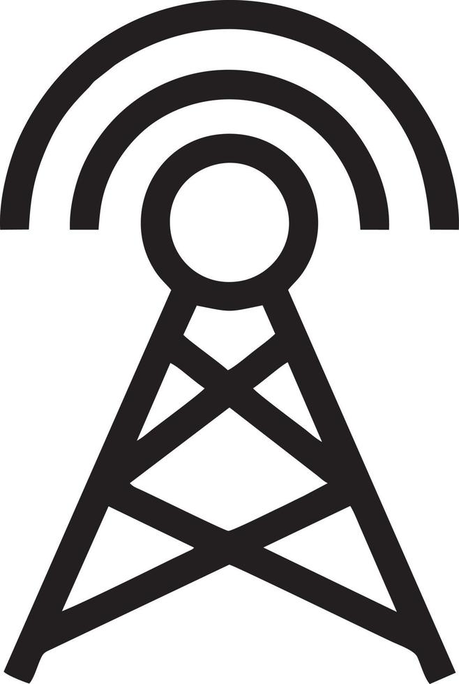 Signal Kommunikation Information Verbindung kabellos Symbol Symbol Vektor Bild, Illustration von das Netzwerk W-lan im schwarz Bild. eps 10