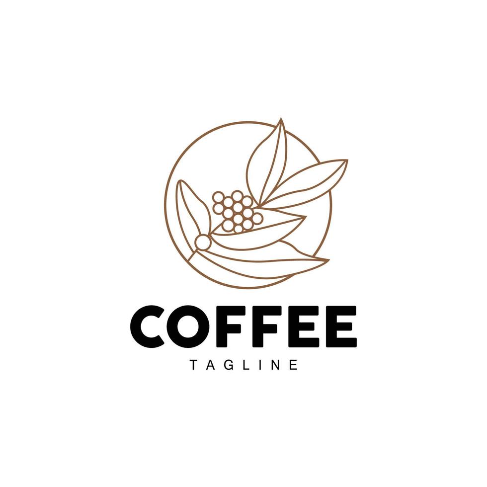 Kaffee Logo, Kaffee Baum Design, Cafe trinken Vektor, Symbol Marke Illustration Symbol vektor