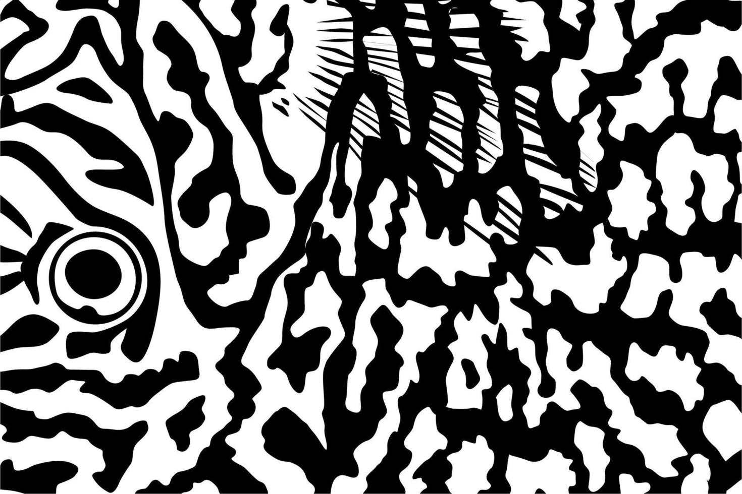 künstlerisch Motive Muster inspiriert durch symphysodon oder Diskus Fisch, zum Dekoration, aufwendig, Hintergrund, Webseite, Hintergrund, Mode, Innere, Abdeckung, Tier drucken, oder Grafik Design Element vektor