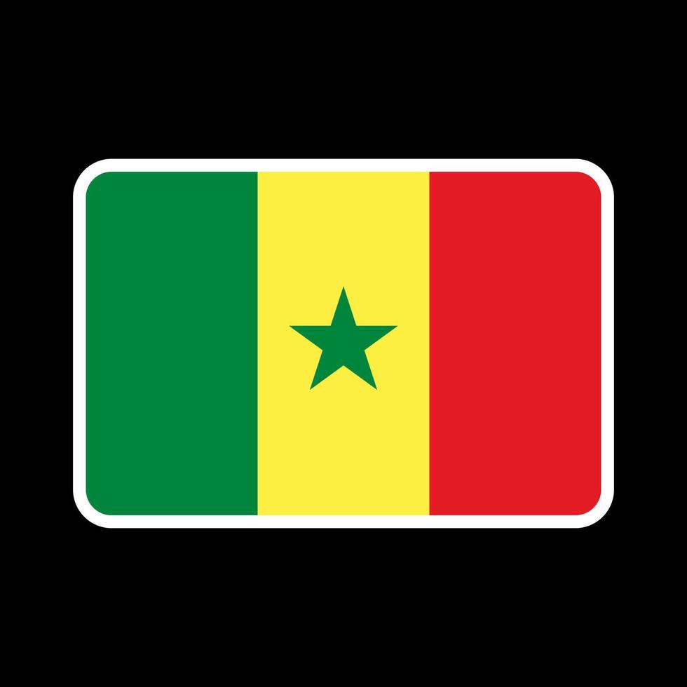 Senegal-Flagge, offizielle Farben und Proportionen. Vektor-Illustration. vektor