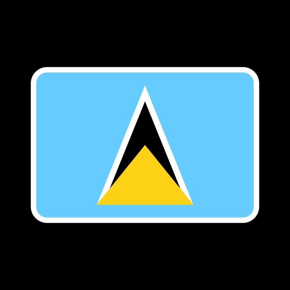 St. Lucia-Flagge, offizielle Farben und Proportionen. Vektor-Illustration. vektor