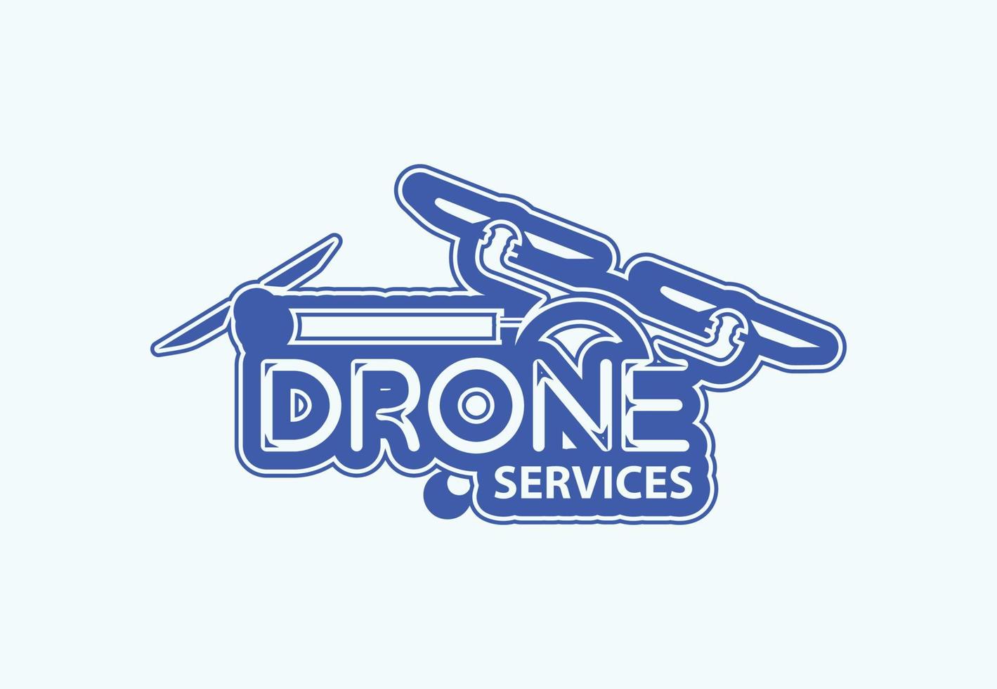 Drohne Dienstleistungen Logo und Symbol Design Vorlage vektor