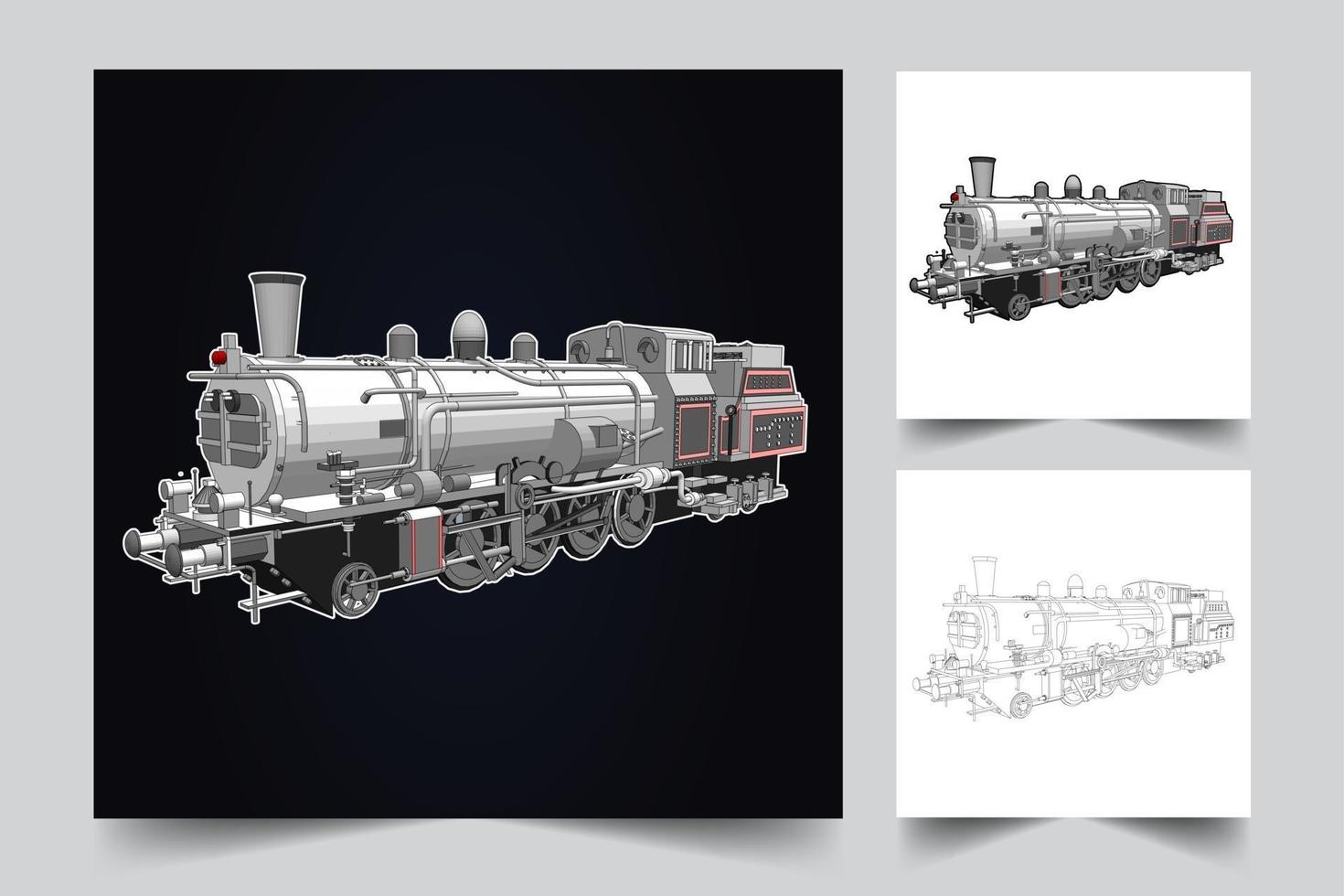 eine Illustration einer Transportlokomotive vektor