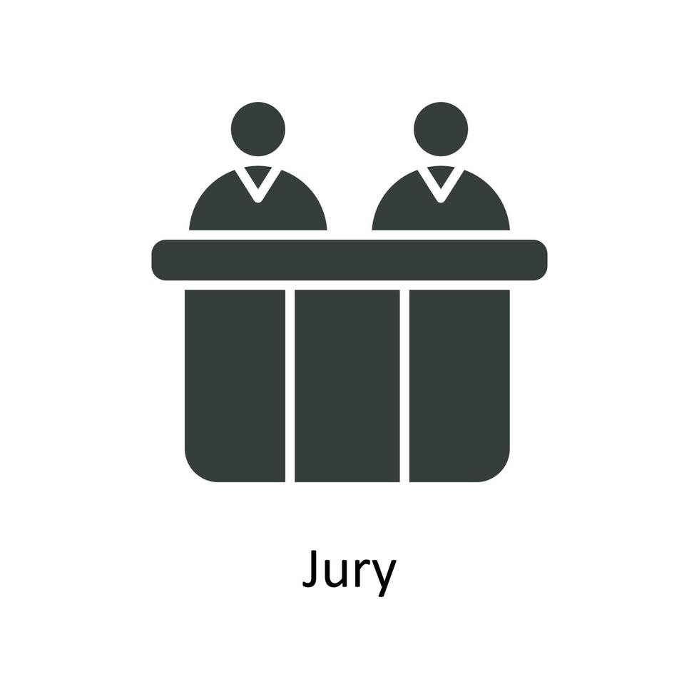 jury vektor fast ikoner. enkel stock illustration stock