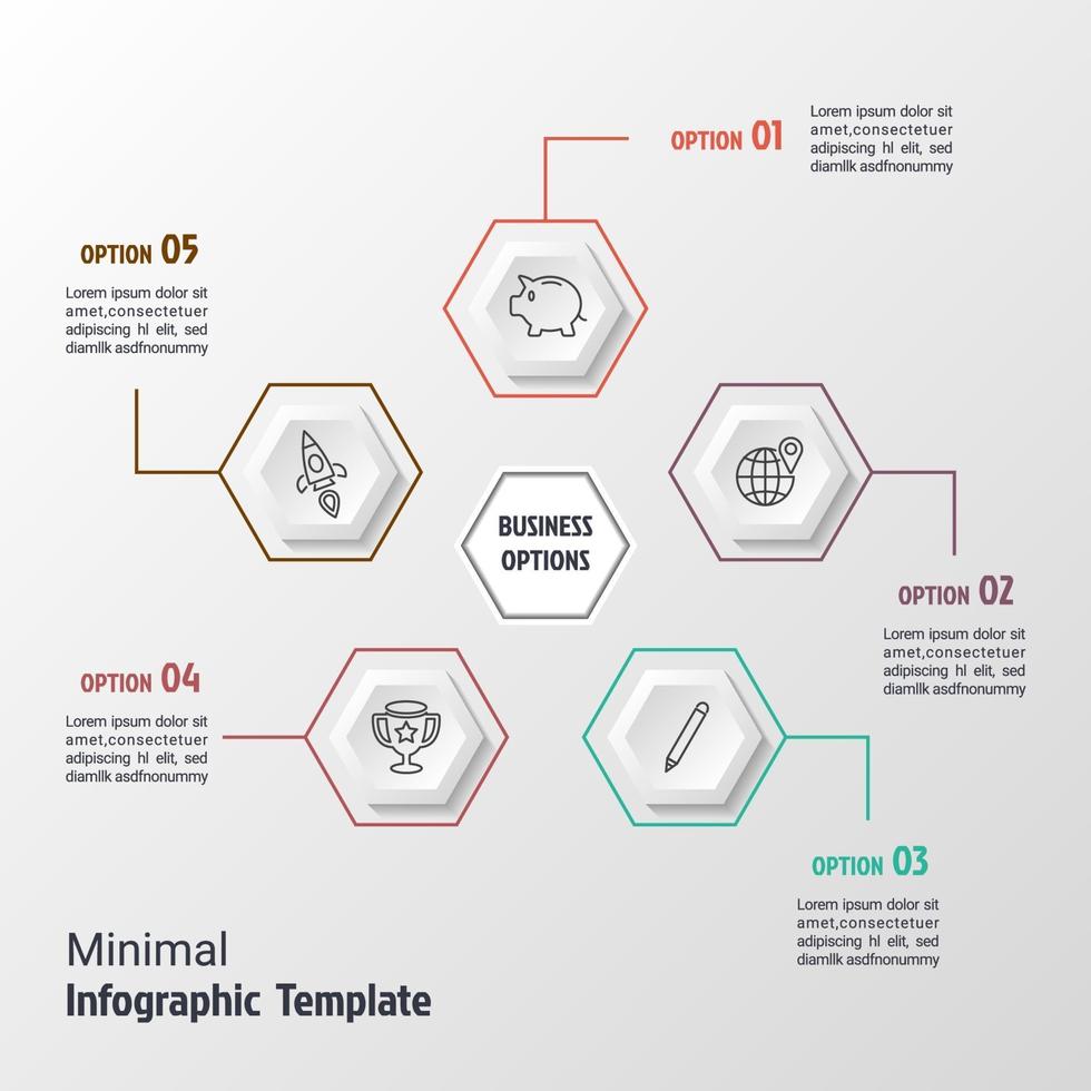 Business Minimal Infografik vektor