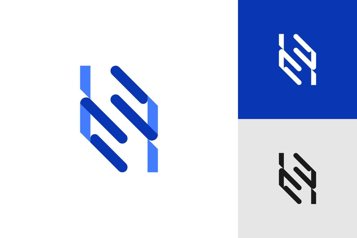 modern und futuristisch Blau Brief s Logo Design mit Negativ Raum Konzept. geeignet zum Geschäft und Technologie Logo vektor