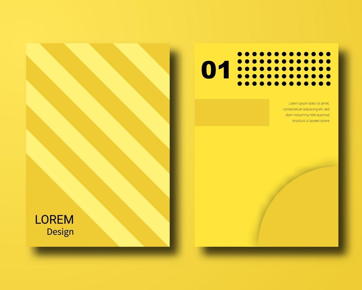 gul abstrakt material design omslag vektor