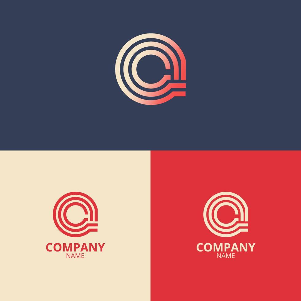de c brev logotyp mall med en blandning av röd och rosa-grå lutning färger den där är elegant och professionell, är perfekt för din företag identitet vektor