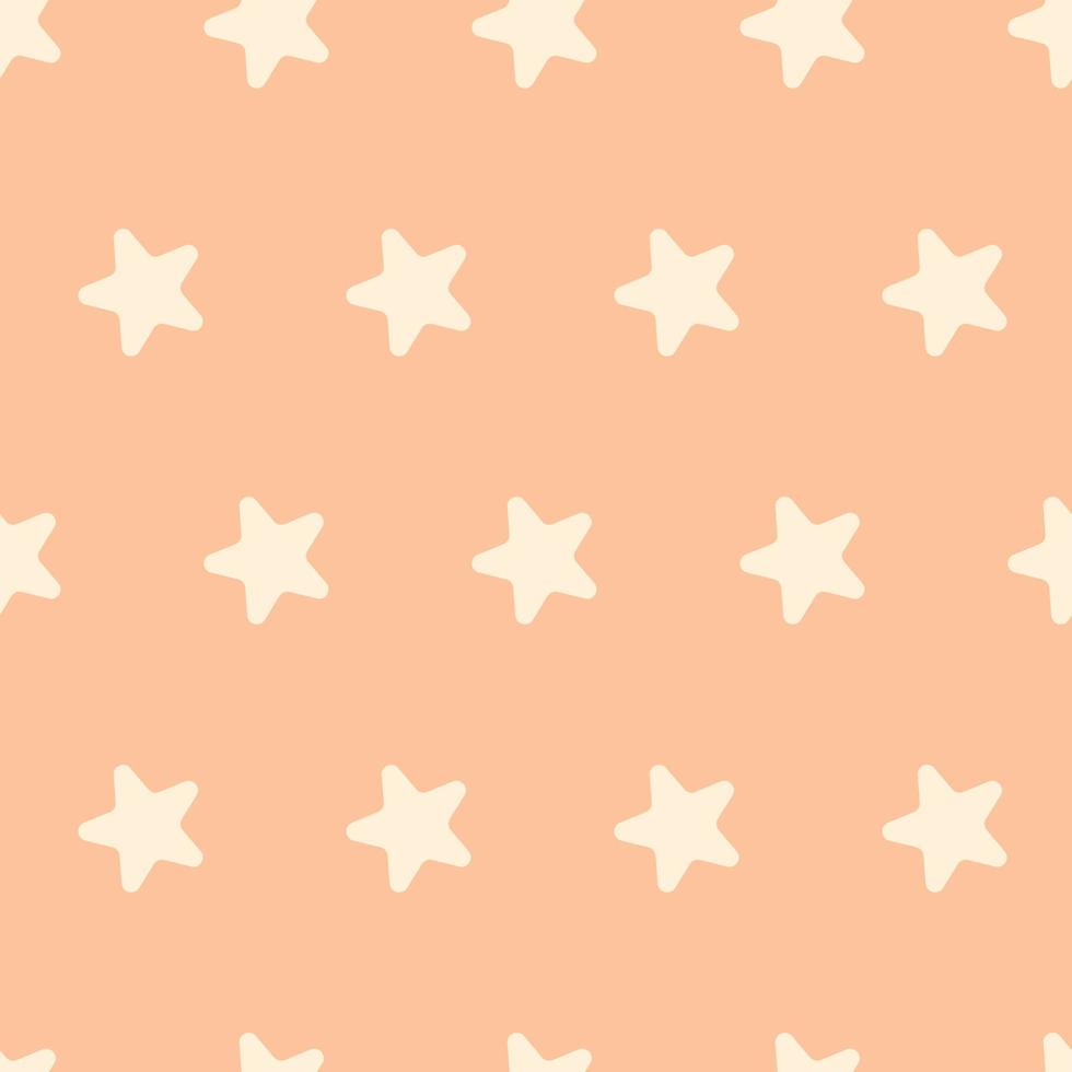 Sammelalbum nahtlos Hintergrund. Orange Baby Dusche Muster. süß drucken mit Star vektor