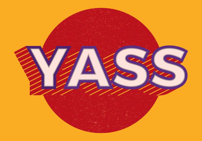 Yass Retro Typografi vektor