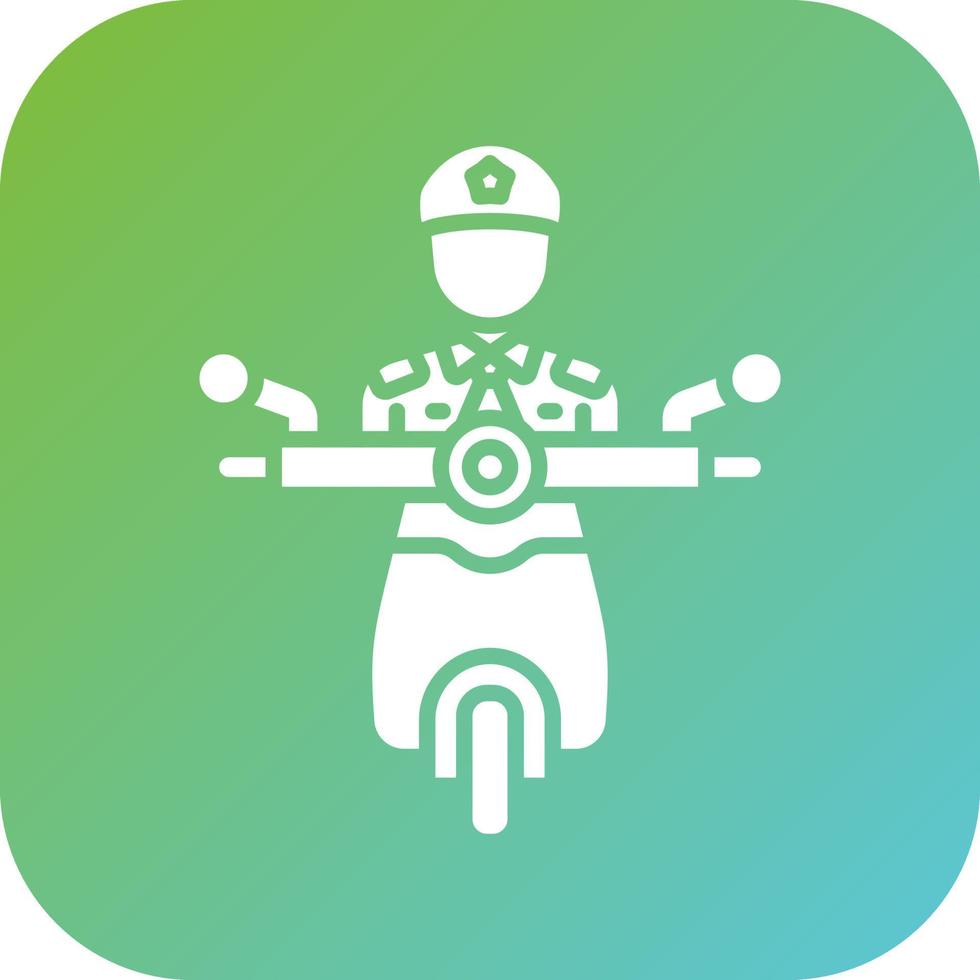 Polizei Offizier auf scoot Vektor Symbol Stil