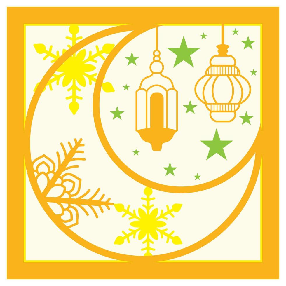 islamisch eid Festival Gruß Karte Hintergrund, Laser- Schnitt eid Mubarak Karte vektor