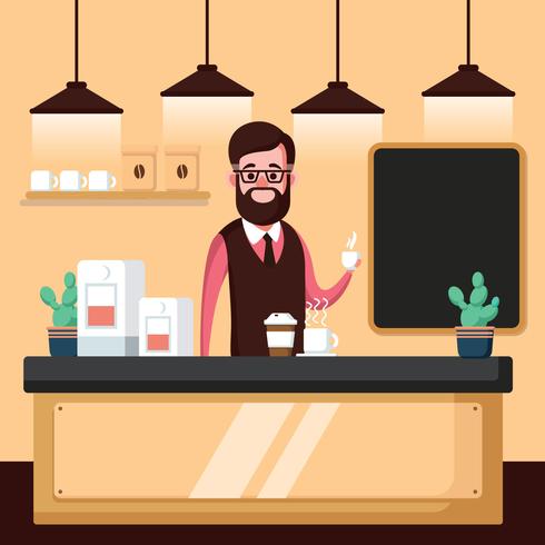 barista illustration vektor