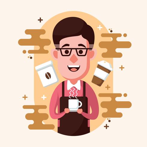 Barista-Illustration vektor