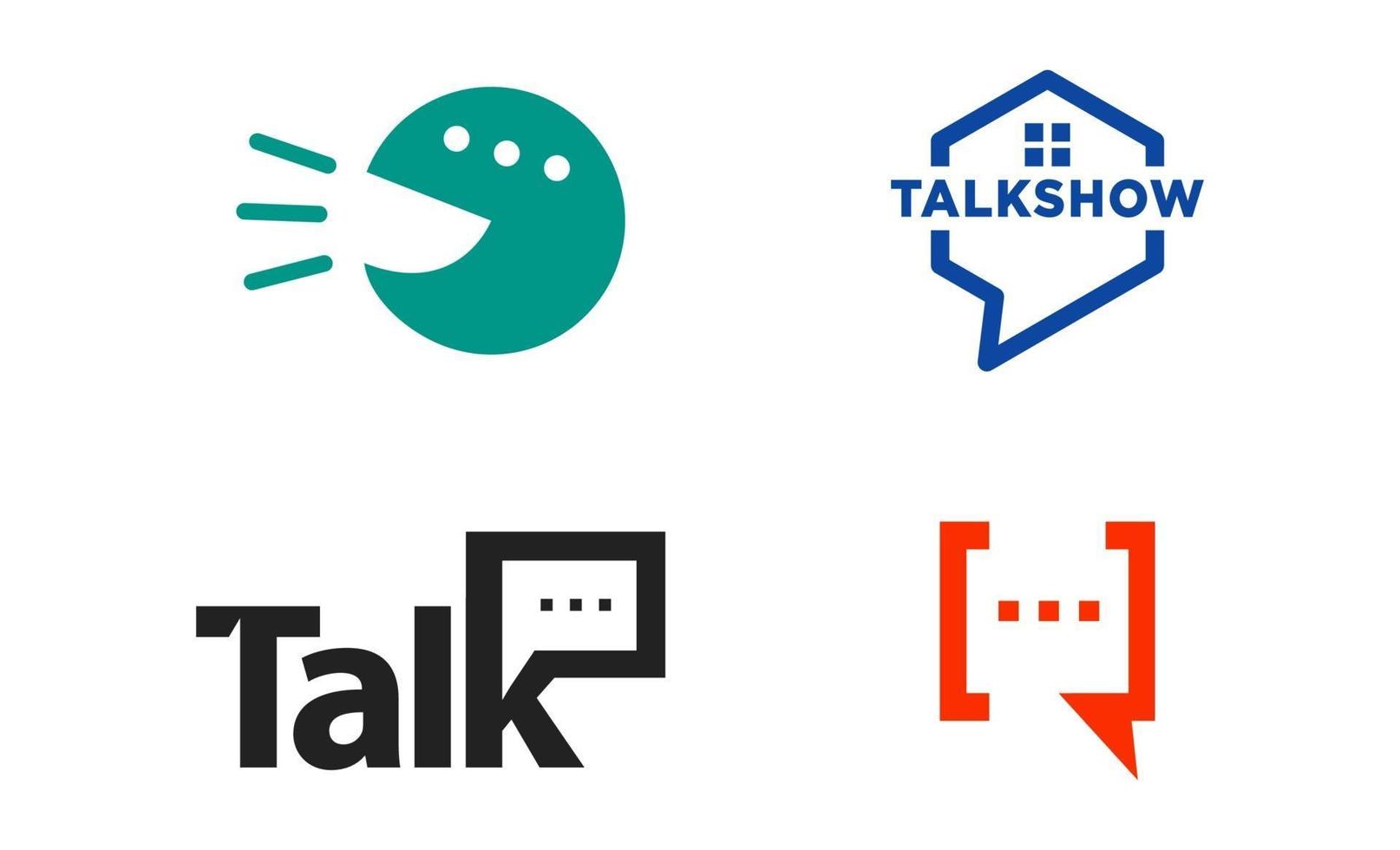 Chat Talk Logo Design einfachen kreativen Vektor