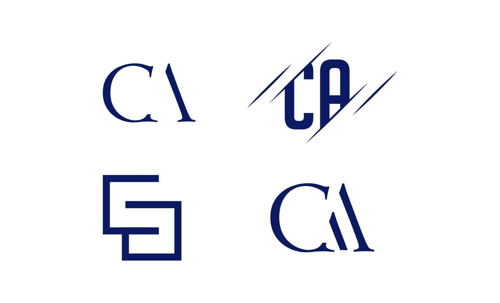 initial ac, ca, a, c logo mall vektorillustration vektor