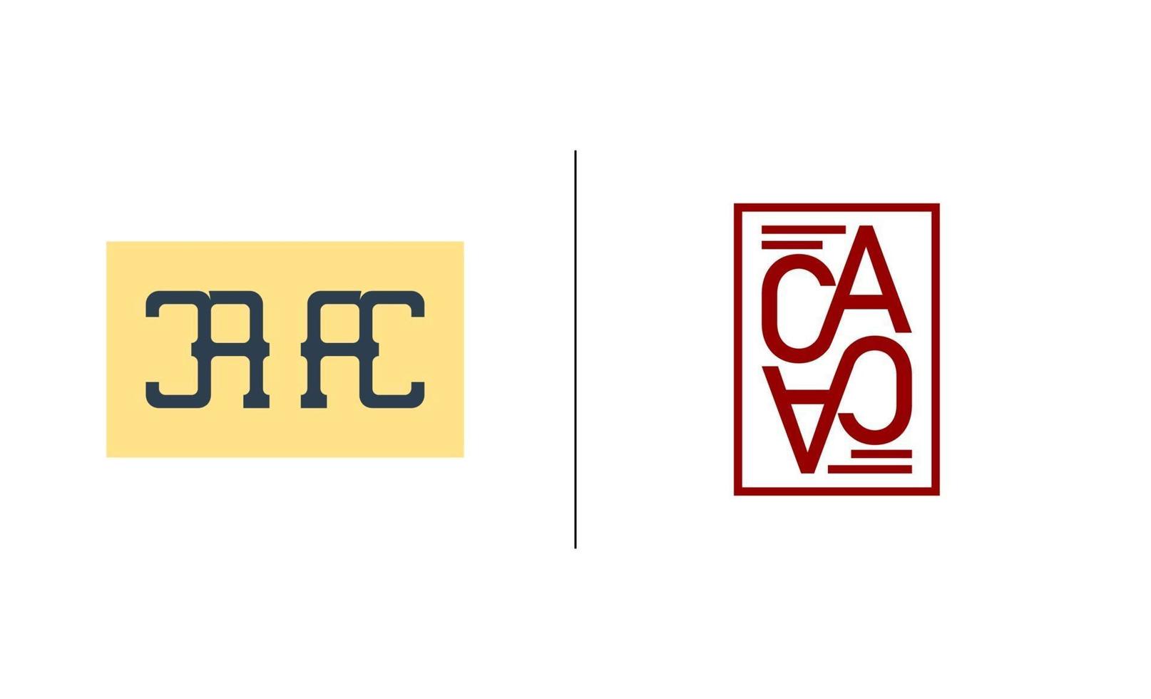 initial ac, ca, a, c logo mall vektorillustration vektor