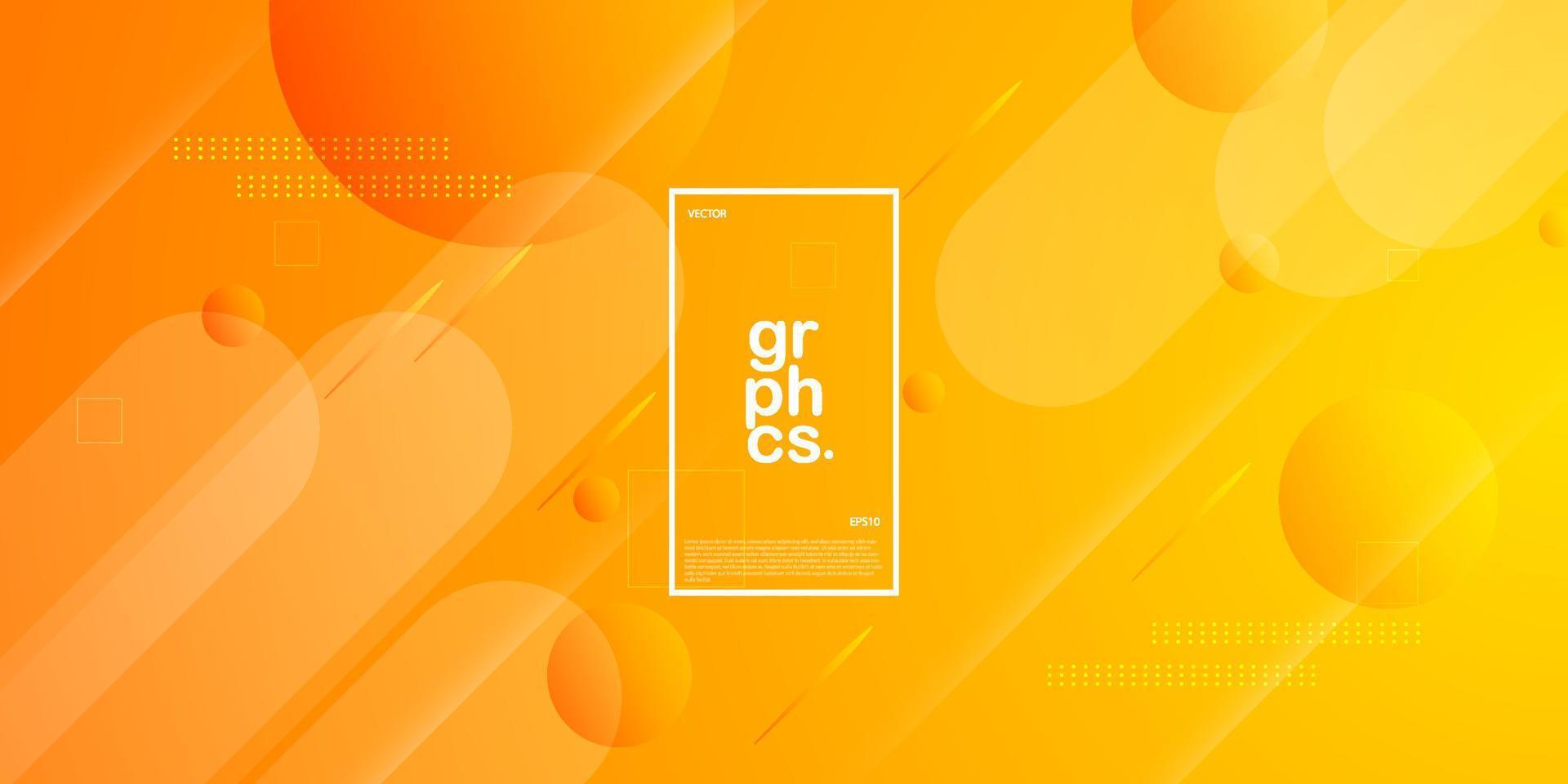 hell dynamisch Orange abstrakt Hintergrund mit einfach Formen und wellig Linien. frisch und bunt Orange Design. Beliebt und modern mit Schatten 3d Konzept. eps10 Vektor