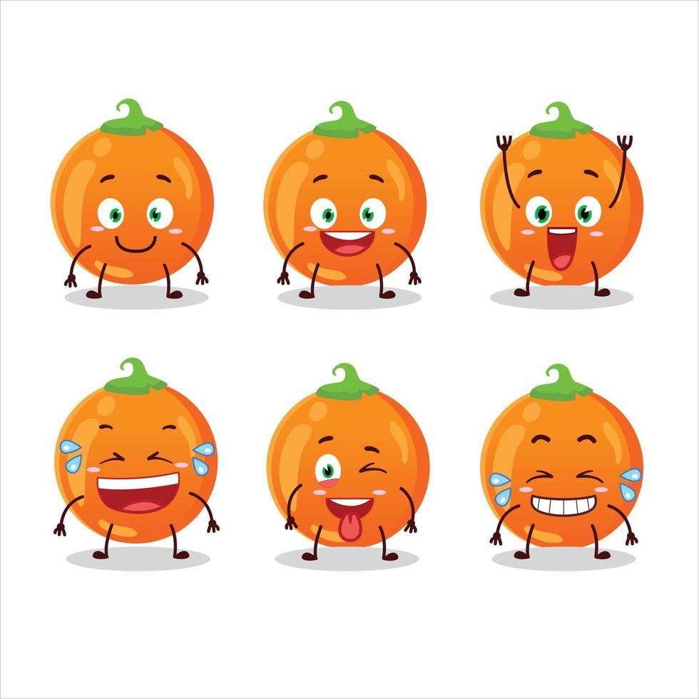 tecknad serie karaktär av halloween orange godis med leende uttryck vektor