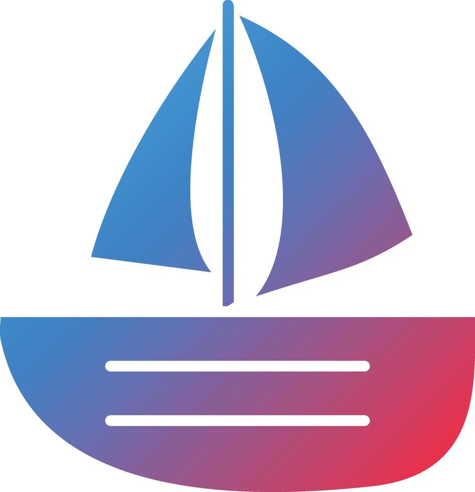 vektor design segling båt ikon stil