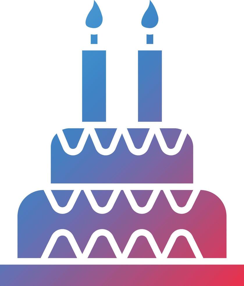 Vektor Design Geburtstag Kuchen Symbol Stil