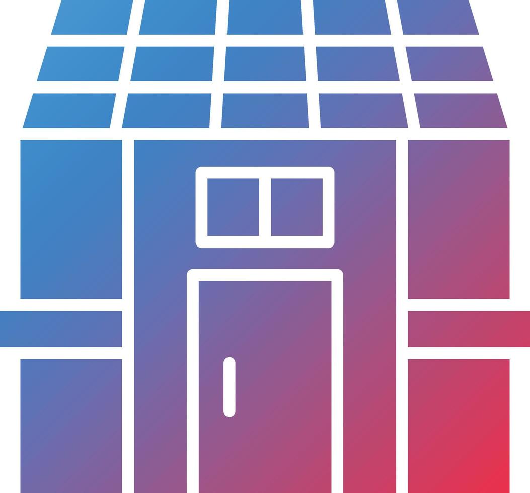Vektor Design Solar- Haus Symbol Stil
