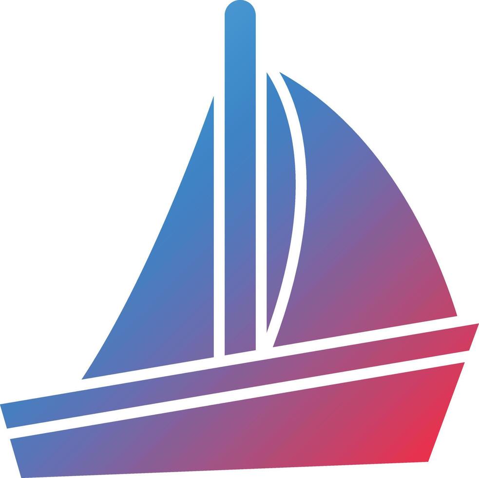 vektor design segelbåt ikon stil