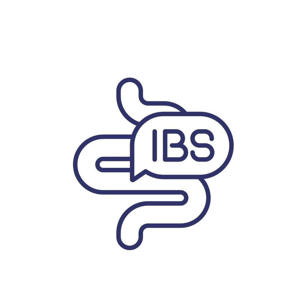 ibs-Symbol, Reizdarmsyndrom, Linienvektor vektor